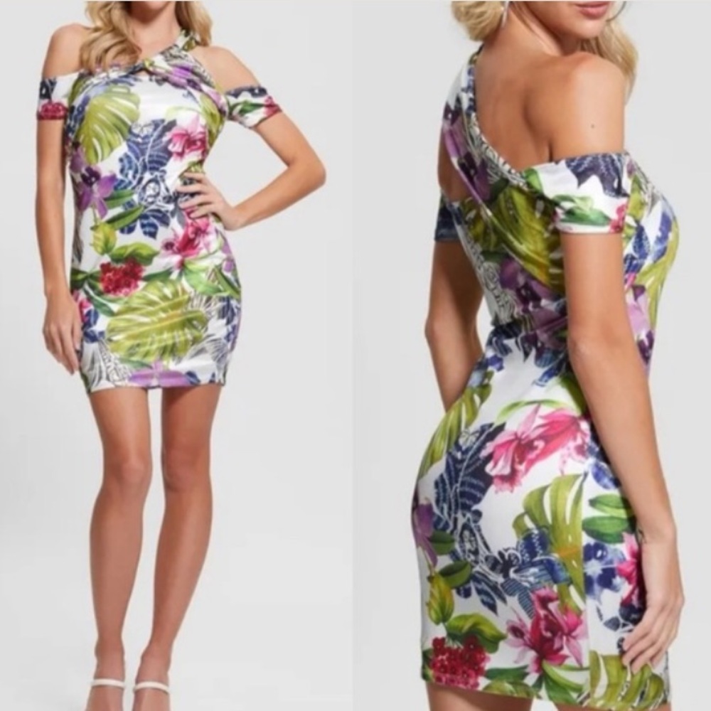 💐👗 Guess ‘Malori’ Twisted Floral Strap Dress